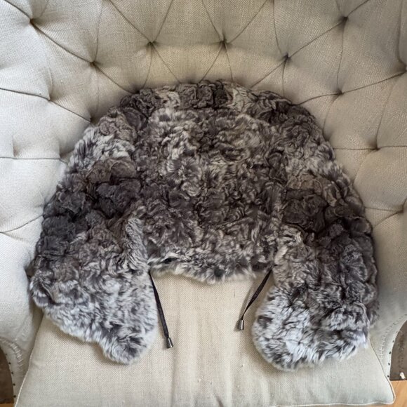 Authentic Rex Fur Knitted Balaclava